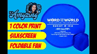 1 Color Print / Silkscreen Printing / Foldable Round Fan | @AdaywithAmy