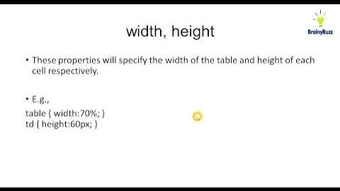 13 CSS Tutorial : CSS Table Properties