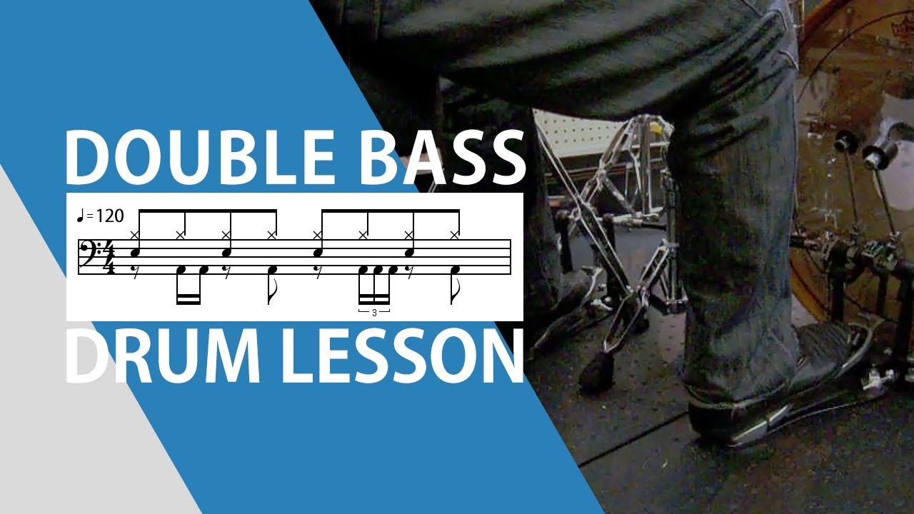 ツーバス半拍3連オモテ打ちリズム Double Bass Drum Lesson YouTube