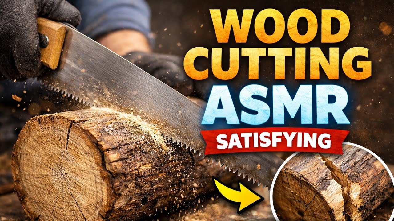 Satisfying Wood Sawing ASMR 🔥 No Talking | Pure Cutting Sounds