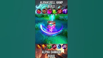 Alpha Damage Build Vs Alpha Spell Vamp Build Mlbb #1v1 #damagevsspell vamp #alpha #shorts