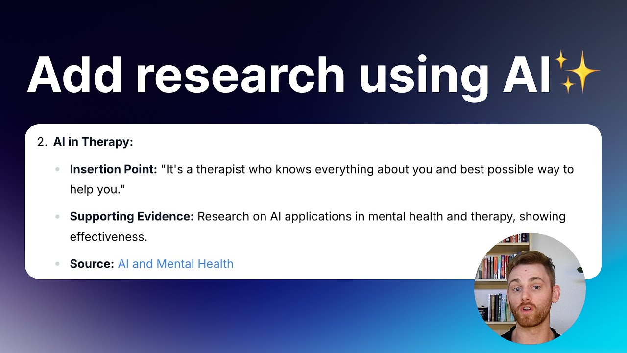 Use AI to add research to your writing (automatically) - YouTube