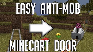 Minecraft Minecart Doorway: Stop Mobs EASY