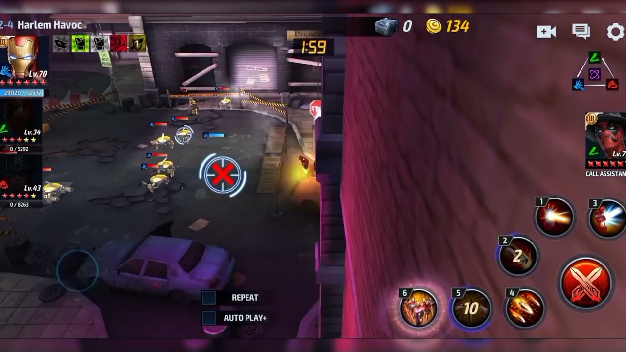 Marvel Futures Fight :Dimension Mission Harlem Havoc 2-4 IronMan vs Ironfist