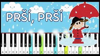 Nauč Se Prší, Prší Na Klavír Noty