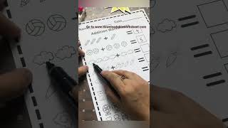 Simple addition worksheets  for preschool activities ||Homeschoolers ||Teachers resources #Maths