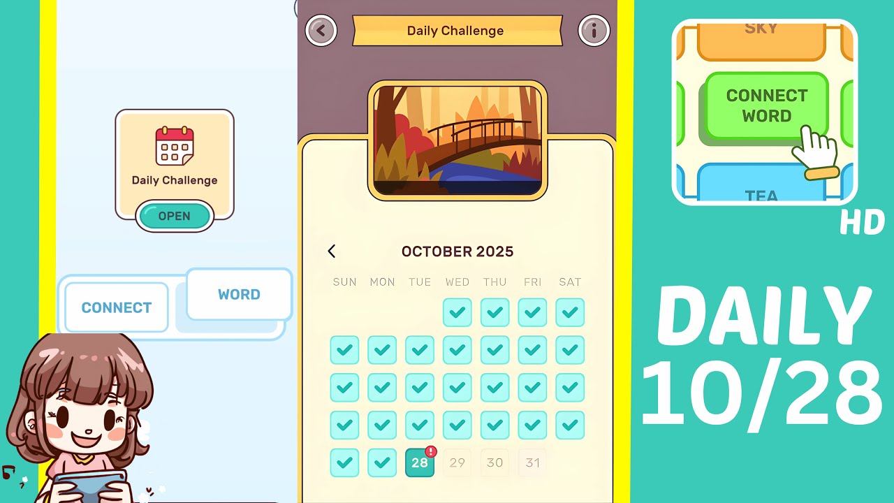 Connect Word Daily Challenge October 28 Answers Walkthrough