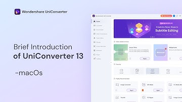 The Brief introduction of Wondershare UniConverter Mac Version