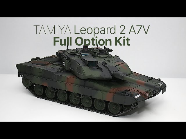 LEOPARD 2 A7V ラジオコントロールタンク 1/16スケール 1/16 R/C Tamiya Leopard 2 A7V Full Option Kit | NATO 3 COLOR