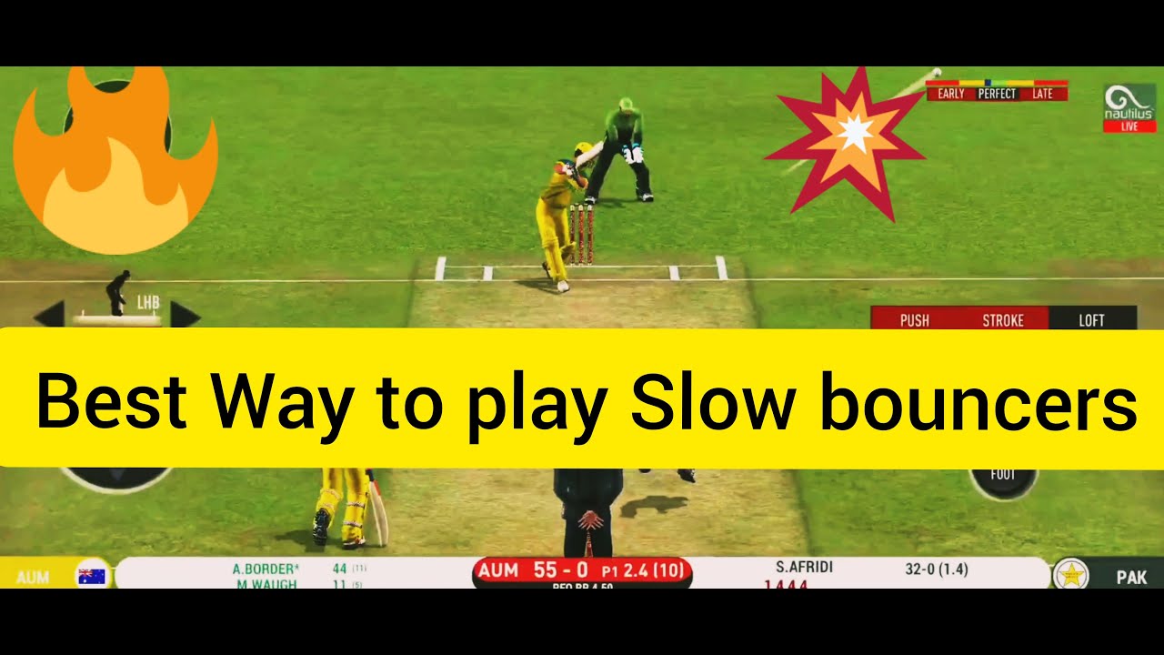 How to play slow/straight bouncers in rc20 | Real cricket 20 batting ...