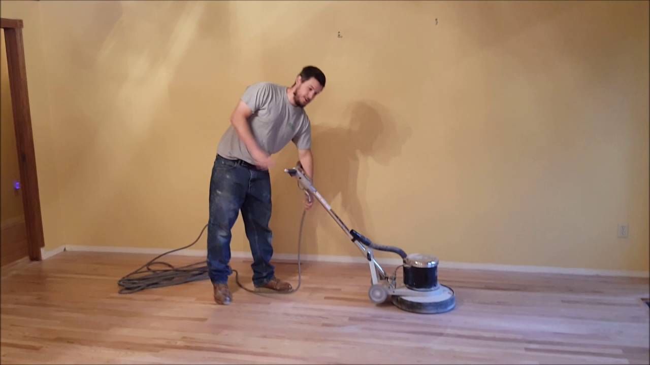 How To Use A Woodfflooring Buffer Youtube