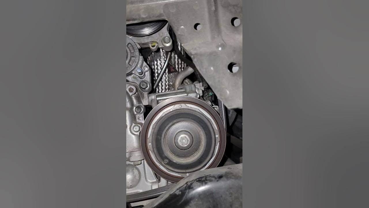 How To Remove Drive Belt when Tensioner is Rounded Off TRICK. 2017