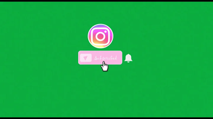 Subscribe Button Instagram  Profile/Logo (w/ notification bell) Green Screen