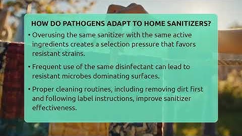 How Do Pathogens Adapt To Home Sanitizers? - Homekeeping Handbook