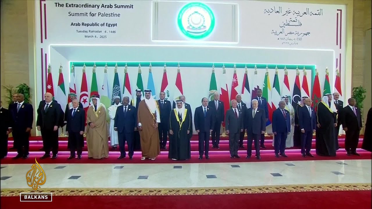 يجتمع القادة العرب في اجتماع طارئ للموافقة على الخطة المصرية لإعادة إعمار غزة