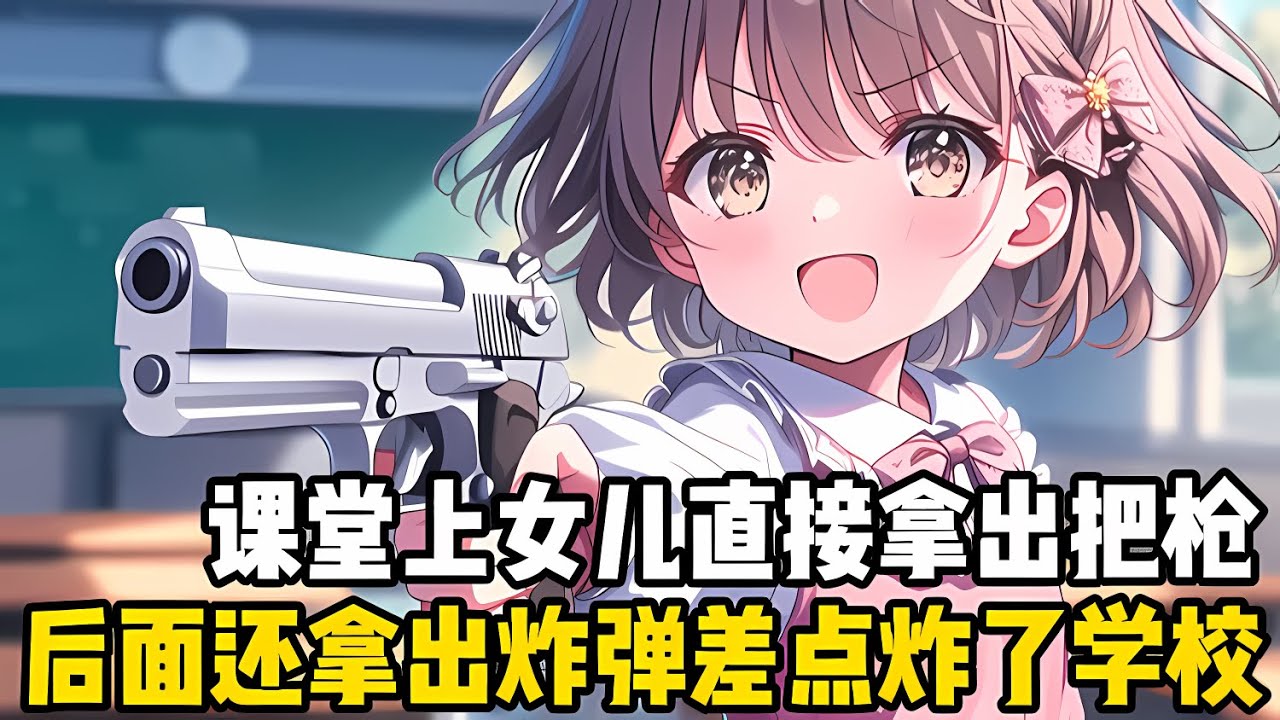 課堂上女兒拿齣瞭一把ak47，就當老師以爲是玩具時，警察卻説這是真槍，老師還沒反應過來女兒又拿齣幾顆手雷#漫画 #小说 #二次元