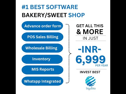 POS billing software for bakery, sweet shop and restaurant - video from OnlineBigmart