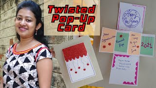 Twisted & Pop-up Greeting card Tutorial | Easy and simple | New Year 2021 Twisted & Pop-up Greeting card Tutorial | Easy and simple | New Year 2021