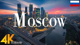 Moscow 4K drone view • Stunning Footage Aerial View Of Moscow | Relaxation film with calming music