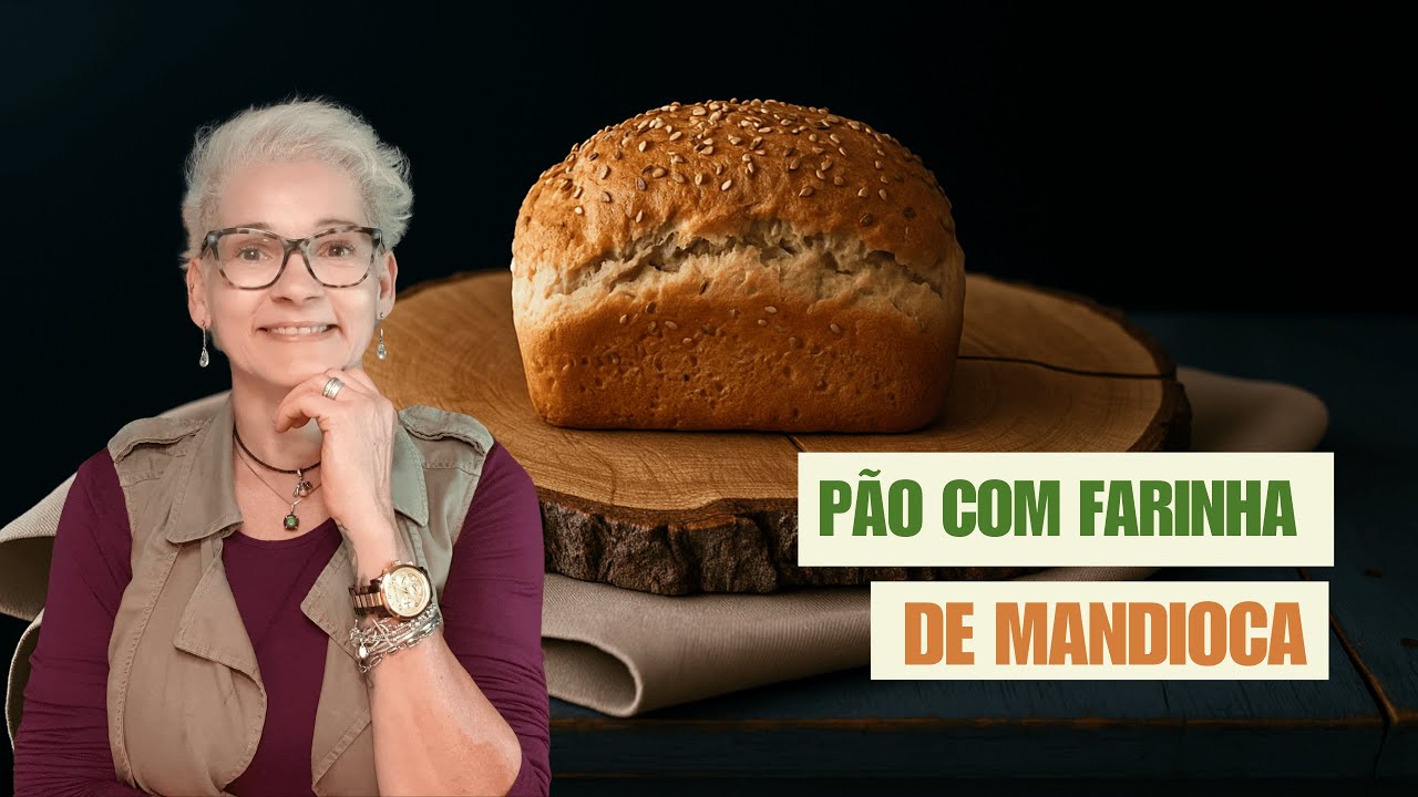 Pão sem glúten e lactose com Farinha de Mandioca Puba