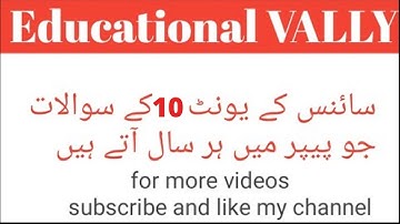 10th class general science guess paper|general science 10 class important questions 2020