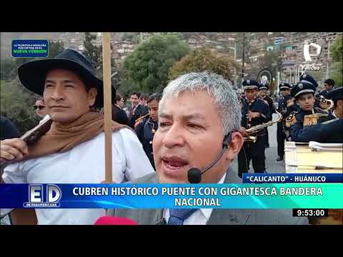 Tingo María: despliegan la bandera peruana más grande del país por Fiestas Patrias (2/2)