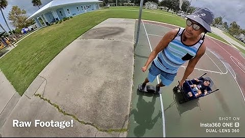 Insta360 One R My First experience;Riding OneWheel & towed son wagon!