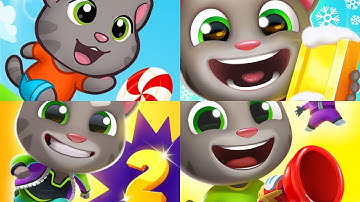 Talking Tom Gold Run 1 Vs 2 - Talking Tom Candy Run - Talking Tom Blast Park - Android iOS