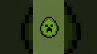 Creeper Spawn Egg Pixel Art Speed Build in Minecraft