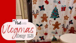 vlogmas day 13 | My tiktok No hook shower curtains | saturday sunrise