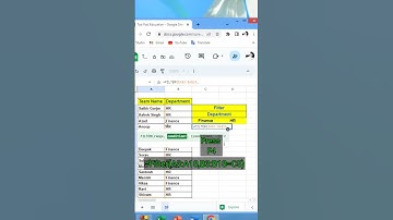 Filter Function in #excel #msexcel #shorts #computer #education #tricks
