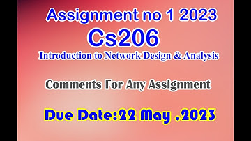 CS206 assignment 1 2023 Cs206  100% correct Solution |Assignment no 1  All Assignment and quizs 2023