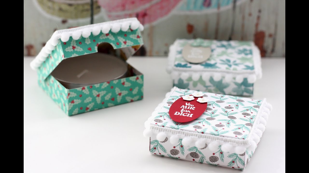 Geschenk Für Onkel Selber Machen Anleitung: Pizzakarton Teelicht Verpackung | Stampin' Up! - YouTube