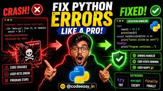 Fix Python Errors Like a Pro 🤯 | Exception Handling Explained