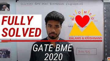 GATE Biomedical 2020 Paper Solution Discussion 💯 For GATE BM Exam 🎯