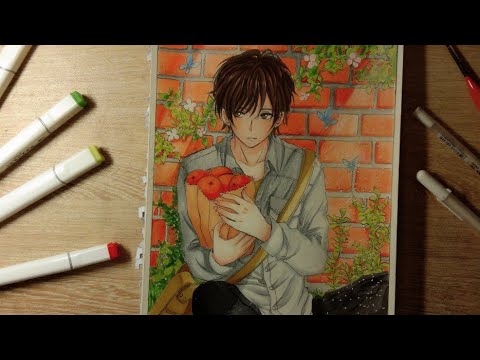 #Mei_Art. Vẽ anime boy . Tranh vẽ anime