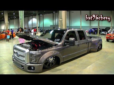 CUSTOM BAGGED '05 Ford F-350 Dually Truck on 28" American Force Dually Wheels - HD