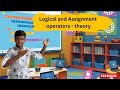 Logical and Assignment operators in C++ ( theory) | Logics Operators | Assignment operators