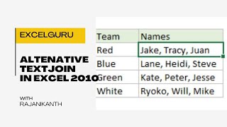 Combine Text from Multiple Rows into One Cell in Excel | ExcelGuru