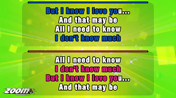 Linda Ronstadt And Aaron Neville - Don't Know Much - Karaoke Version from Zoom Karaoke