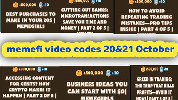 memefi secret codes today 21 October|memefi video code|memefi update