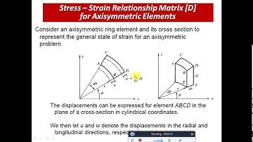 FEA U4 AXISYMMETRIC ELEMENTS  STIFFNESS MATRIX  PART 2 A Thamarai Selvan