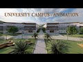 University campus  3d animation  by shaheer architects