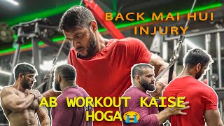 BACK INJURY😭| WORKOUT NHI HO PAYA😥@rahulfitness_ifbb