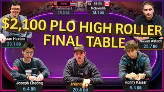 $50,000+ for 1st, $2,100 PLO High Roller FINAL TABLE! 🏆