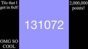 2048 8x8: Getting the 131072 tile and 2,000,000 points!