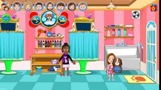 My Town pets giving a treatment, clothes and a bath to a dog, fun with the dog in park screenshot 4