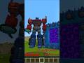 Optimus Prime Portal VS Hulk Portal in Minecraft! #minecraft #shorts #transformers