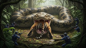 Brave Heroes Save Hyperactive Tiger from Giant Python’s Terrifying Attack 🐍