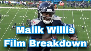 Malik Willis vs. Baltimore Ravens Week 6 Film Breakdown